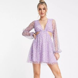 ASOS purple floral dress